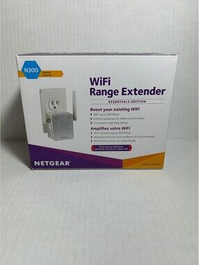 NETGEAR N300 WiFi Range Extender Essentials Edition New & Sealed Box